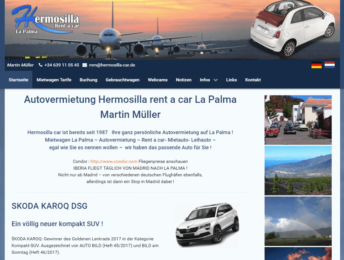 Autovermietung Hermosilla rent a car La Palma